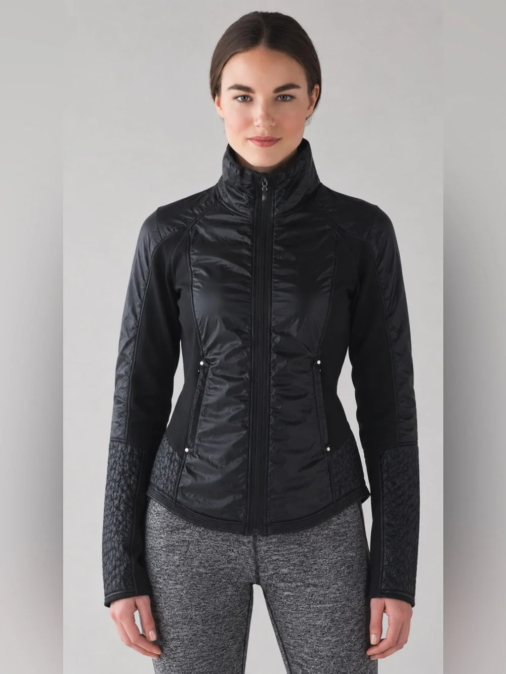 Lululemon Full Zip Jacket Black Long Sleeves Zipper Pockets - Picture 1 of 7